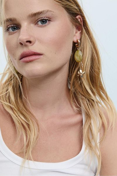 Stradivarius Flower dangle earrings