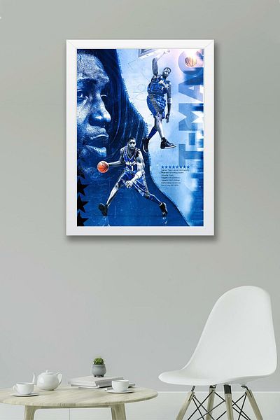 Saturn Tracy McGrady Pictură înrămată - Pictură poster NBA de baschet