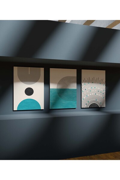 wudie Cadrul pentru tablouri în stil boem de calitate premium. Set de 3 tablo...