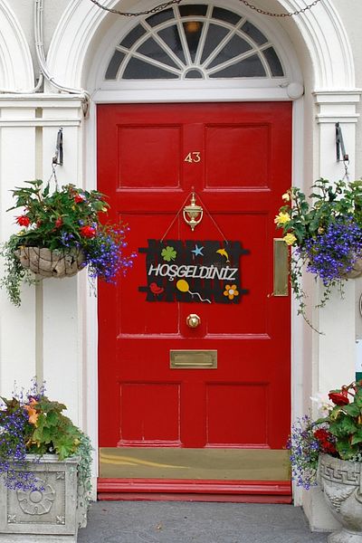 Kutaydan Welcome Written Garden Fence Mdf Laser Cut Door and Wall Ornament - Rebap Wood