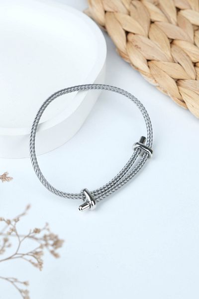 Jack Ferrero Silver Steel / Unisex Colorful String Bracelet (Adjustable)