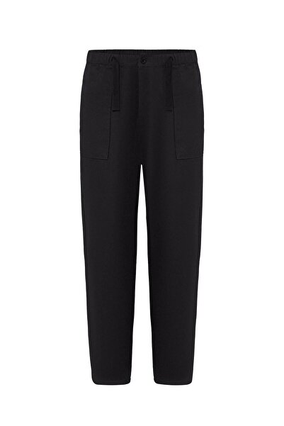 VAMOSCLO Baggy Fit Gabardin Pantolon Siyah