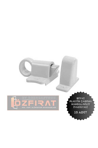 ÖZFIRAT PVC YAPI Pimapen Pvc Window Door Fly Screen Closure Swing Lock White Plastic Practical Holder Apparatus 10 Pieces