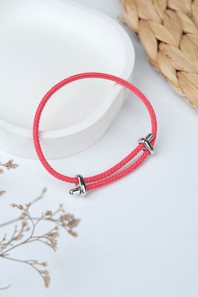 Jack Ferrero Silver Steel / Unisex Colorful String Bracelet (Adjustable)
