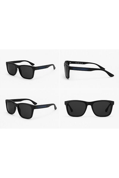 OEM Polarized Sunglasses – Unisex Retro Design, Anti-Glare, UV400 Protection - Back/Blue