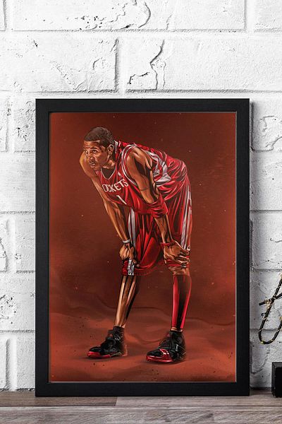 Saturn Tracy McGrady Pictură înrămată - Pictură poster NBA de baschet