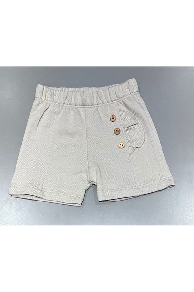bebitomkids Girl 6-12 Months Buttoned Organic Shorts