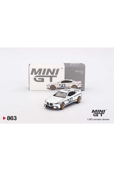 mini gt 1/64 863 Bmw 3.0 Csl White with