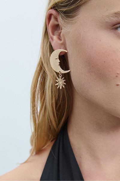 Stradivarius Mystic moon earrings