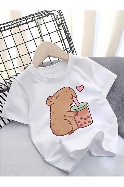 Touz Moda Tricou oversize unisex Bubble CapyBara Kids Design