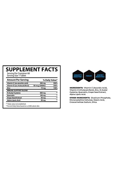Muscle Rulz Immunity Mix, 60 Tabs, 60 Servings