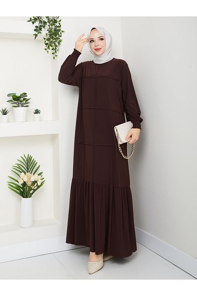 Rüyam Moda Dress Lycra Sandy Fabric
