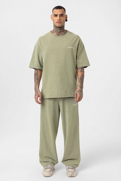 VAMOSCLO Washable Oversize Tracksuit Set Khaki