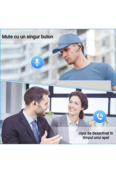 NewEvo Ασύρματα ακουστικά Bluetooth, μπαταρία 500mAH 60 ωρών, με διπλή μείωση θορύβου CVC 8.0