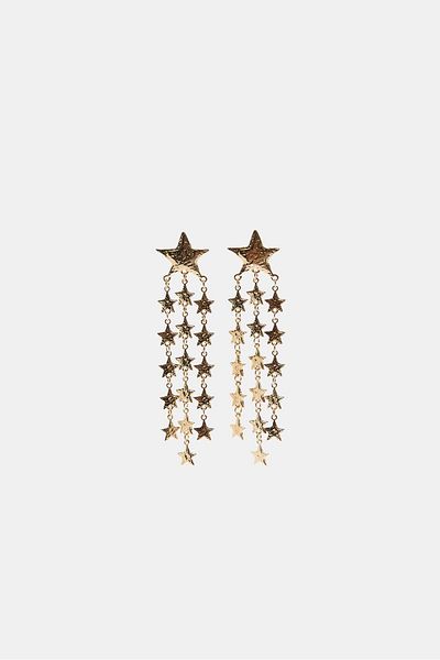 Stradivarius Star cascading dangle earrings