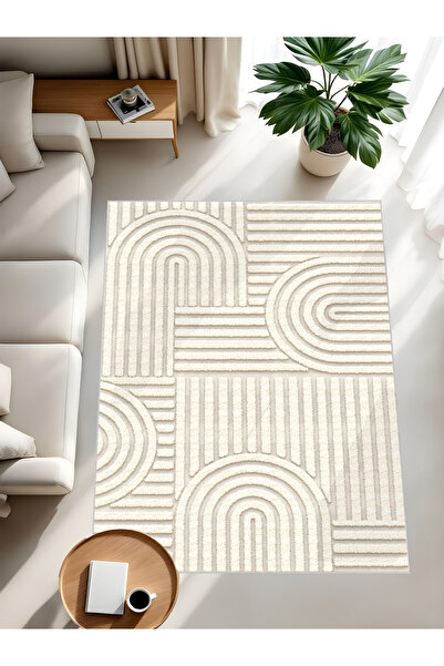 Liriya Dijital Bukleli Bohem Desen Oturma Odası Halısı Salon Halısı Mutfak Halısı Çocuk Odası Halı Yolluk