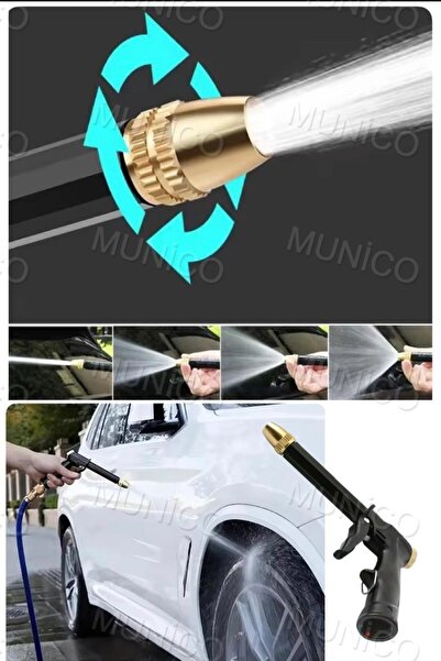 Munico Yüksek Basınçlı Su Tabancası Araba Yıkama Jet Bahçe Hortum Memesi Yıkama Püskürtücü Sulama Püskürtme