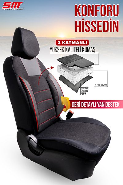 SMRAUTOACCESSORY Era Series Universal Car Seat Cover
