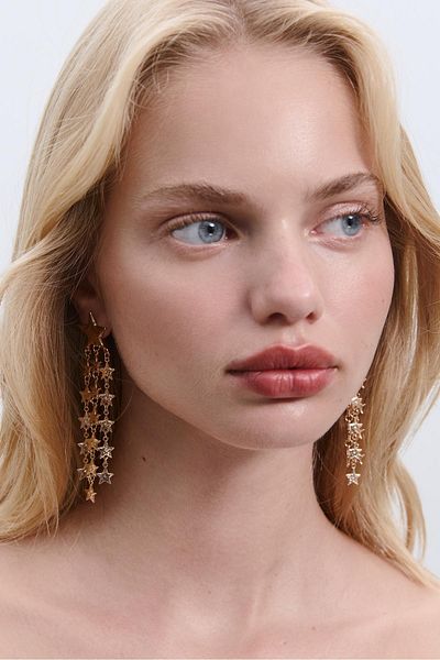 Stradivarius Star cascading dangle earrings