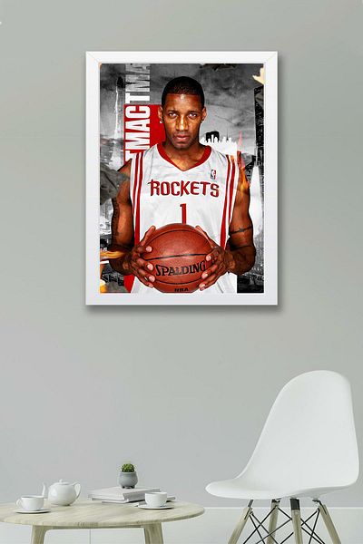 Saturn Pictură înrămată Tracy McGrady - Pictură poster NBA Houston Rockets