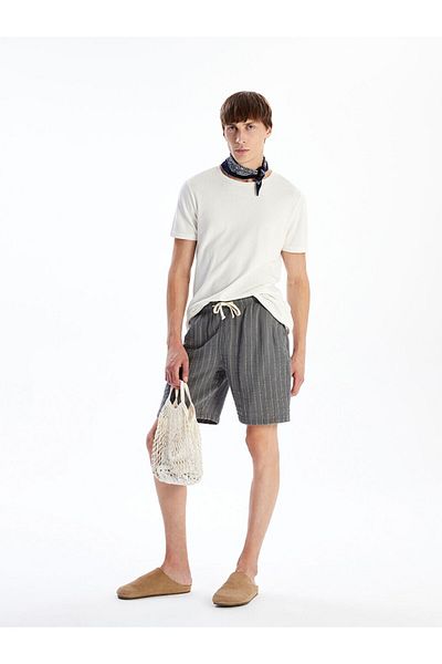 LC Waikiki New Season Comfortable Fit Muslin Men's Sort - S5Qg78Z8