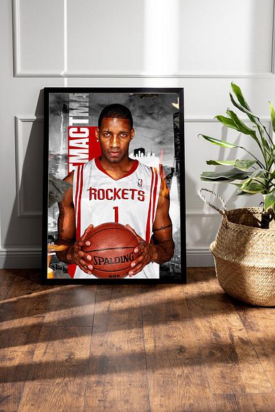 Saturn Pictură înrămată Tracy McGrady - Pictură poster NBA Houston Rockets