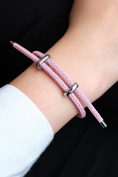 Jack Ferrero Silver Steel / Unisex Colorful String Bracelet (Adjustable)