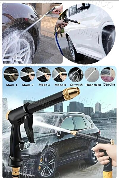 Munico Yüksek Basınçlı Su Tabancası Araba Yıkama Jet Bahçe Hortum Memesi Yıkama Püskürtücü Sulama Püskürtme
