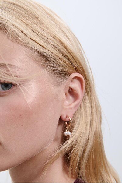 Stradivarius 4'lü küpe, halka ve suni inci seti