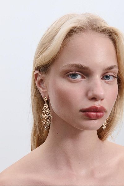 Stradivarius Diamond-shaped earrings