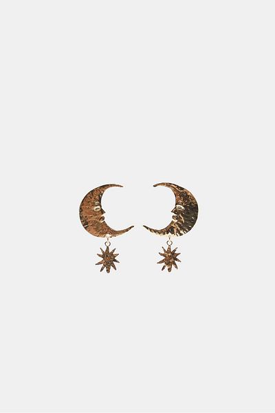 Stradivarius Mystic moon earrings