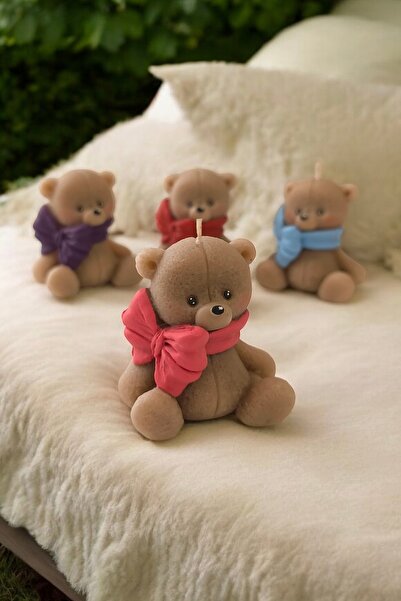 Handmade Papyonlu ayıcık mum🐻🎀