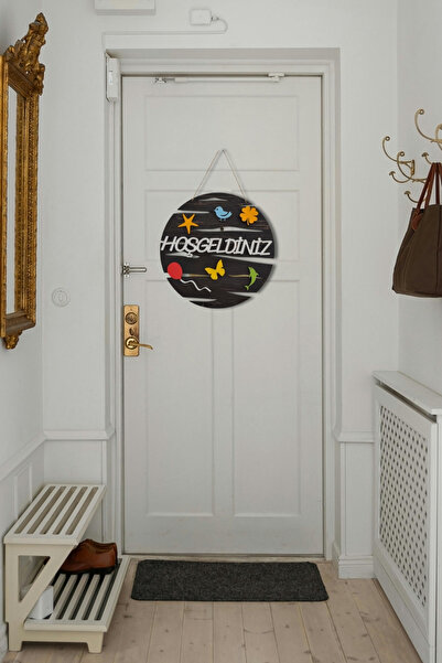 ERDİZDEN Warm Welcome at Your Door - Laser Cut Mdf Door Ornament with Welcome...