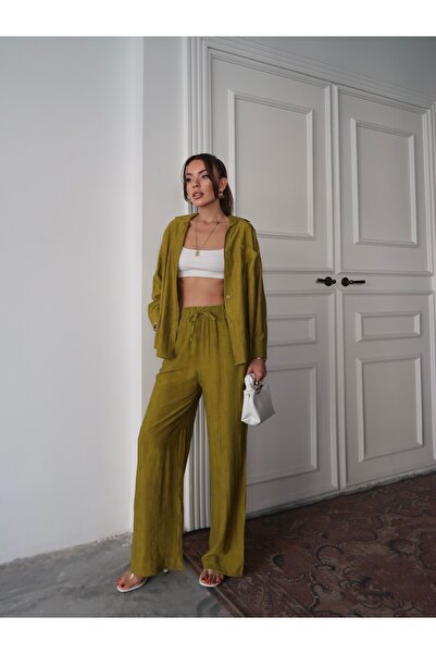 Paw Garage Cămașă țesută Raven pentru femei - Set de vară cu pantaloni