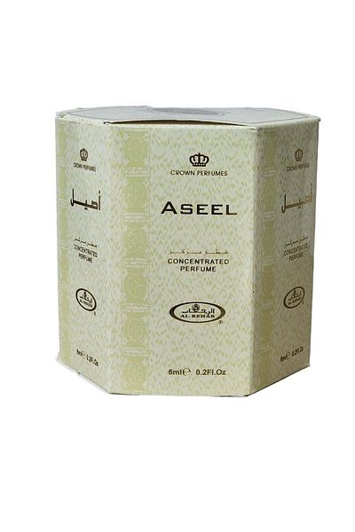 Al Rehab perfumes Aseel Concentrated Perfume Oil Roll on Bottle 6 Ml of 6 Pieces