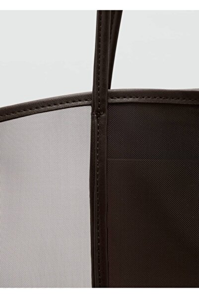 MANGO Woman Yarı saydam shopper çanta