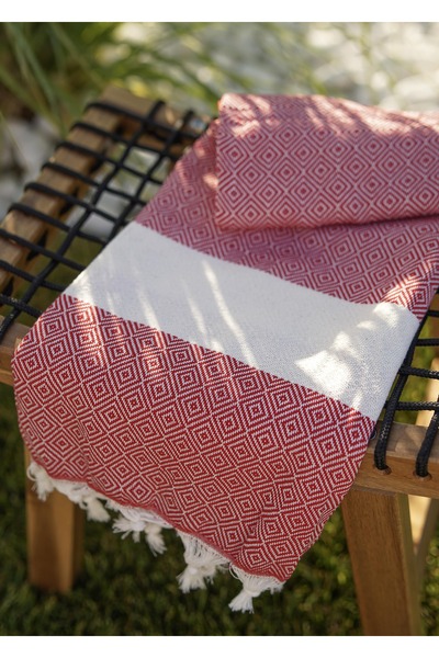 Destiva Home Natural Cotton Diamond Peshtemal Bath Towel Turkish Towel Bathhouse Beach Towel