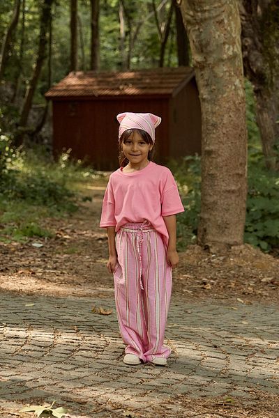 Tics Παντελόνι Lolly Pink ριγέ