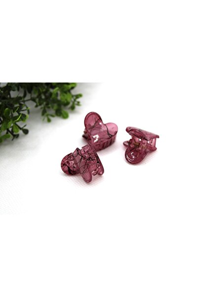 Tezcan Aksesuar Catarame cu model de inimă cu model în dungi (pachet de 3)