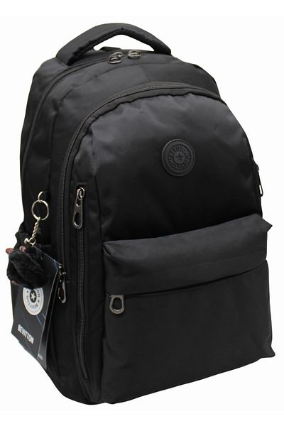Bevitton School Backpack Unisex Water Resistant Fabric School Bag 2500 Black