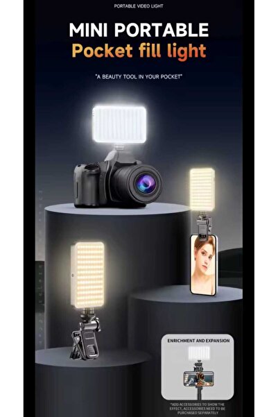 Asfal 120 Ledli Tripod, Telefon, Tablet, Laptop ve Kamera Uyumlu 3 Renkli Sel...