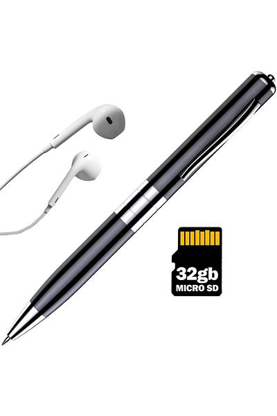 NewEvo Spy recorder integrated into a pen, NewEvo®, 32 GB memory included, Noise Reduction