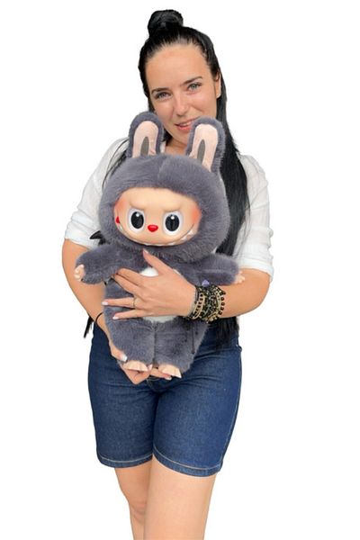 victiny Figurina Urias Labubu Plus 50 Cm Albastru – Jucarie De Colectie Premium