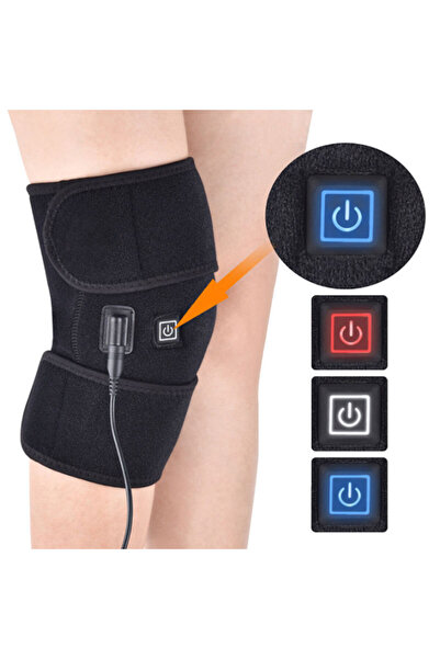 Generic وسادة تدفئة كهربائية للركبة، دعامة ركبة مدفأة بمنفذ USB، داعمة لمفاصل...