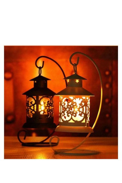Generic Antique Moroccan Lantern Exquisite Hollow Candle Holder