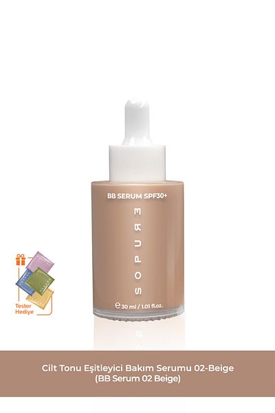 Sopure Bb Serum-02 Beige-Skin Tone Equalizing Tinted Care Serum