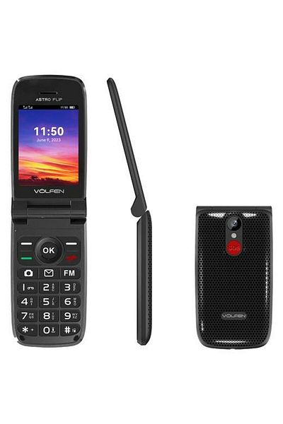 Juice Beauty Volfen Astro Flip mobile phone, 2.8 inch, Dual SIM, Black