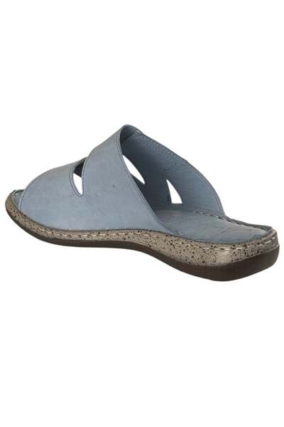 CEX 25Y NBL03 Сині жіночі шльопанці з натуральної шкіри для щоденного використання