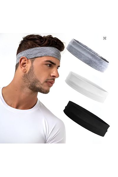 ESES BEBE Unisex 3-Piece Cotton Stretchy Bandana Hair Band Set