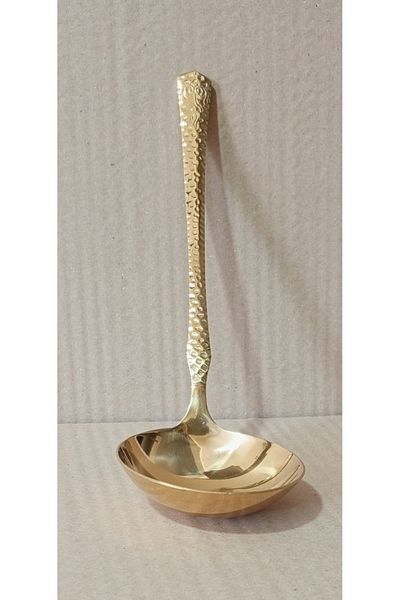 TARIK HOME Gold Color Stainless Steel Tableware with Ergonomic Handle, Soup Ladle, 1 Piece
